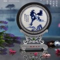 炭雕馳騁天下圓盤定做 會議紀(jì)念禮品