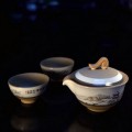 紫砂瓷盛世銀妝仁心茶具定制